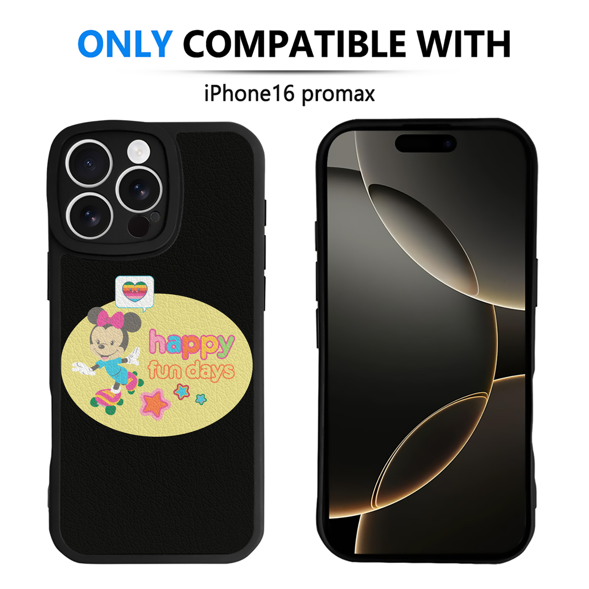 （画像用） ミッキーマウス Mickey Mouse 【iPhone 16シリーズ対応】シリコンスマホケース（レザー調） 材質：シリコン